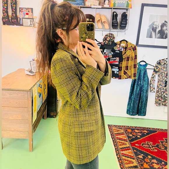 Vintage Jones New York Academia Plaid Wool Blazer Old Money Quiet Luxury 10 - Picture 1 of 9